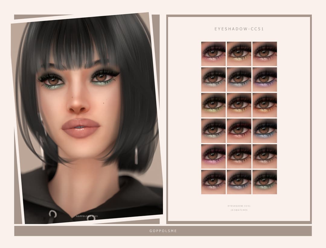 Скриншот мода Тени для глаз Eyeshadow CC 51